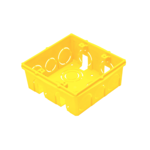 Caixa de Embutir 4x4 Retangular Amarela Tramontina