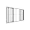Janela Vitrô Com Grade Facility de Alumínio Branco 1x1,20m